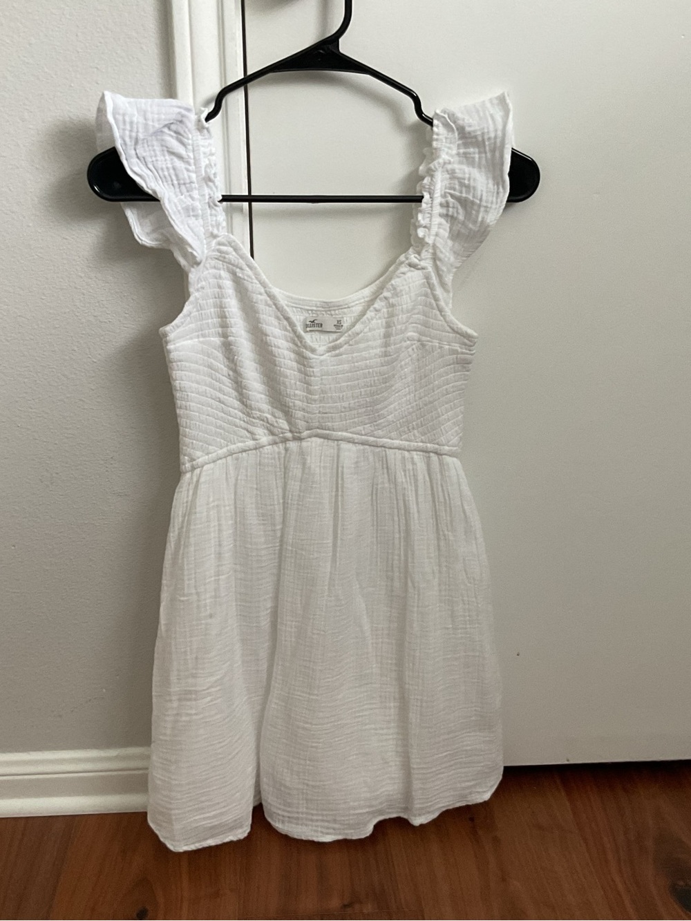 Hollister Girls White Ruffled Strap Jumpsuit